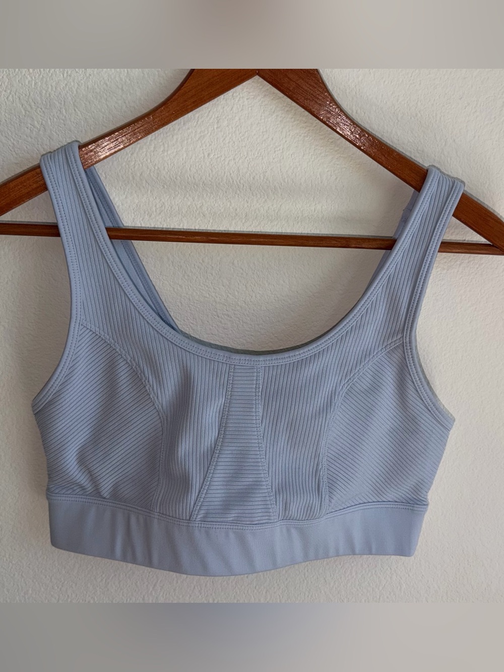 JoyLab Ribbed Scoop Sports Bra - Light Blue